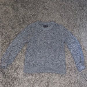 Gray knit sweater